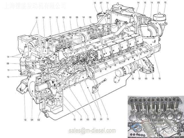 4420160020 CYLINDER HEAD GASKET - MTU engine parts Series 183 - MTU ENGINE PARTS